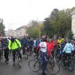 Acţiunea de ieri s-a bucurat de prezenţa câtorva zeci de biciclişti