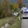 Autoturismul condus de moldoveancă a parcurs în jur de 50 de metri în rigola drumului