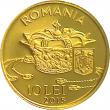 Moneda din aur cu tema „Istoria aurului - Coroana Reginei Maria”