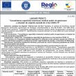 Lansare proiect: ”Consolidarea capacității sistemului medical public de gestionare a situației de urgență cauzată de criza COVID-19”