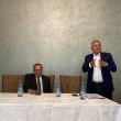 Dumitru Mihalescul (dreapta) și președintele PNL Suceava, Gheorghe Flutur