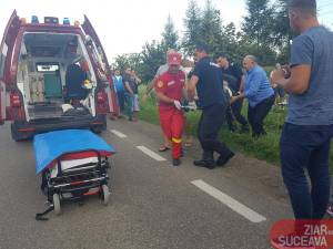 Imagine de la locul accidentului