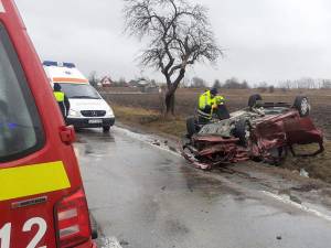Accidentul din 13 februarie, de la ieșirea din Rădăuți spre Gălănești