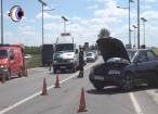 Accident la intrarea în Suceava, din cauza nepăstrării distanţei în mers